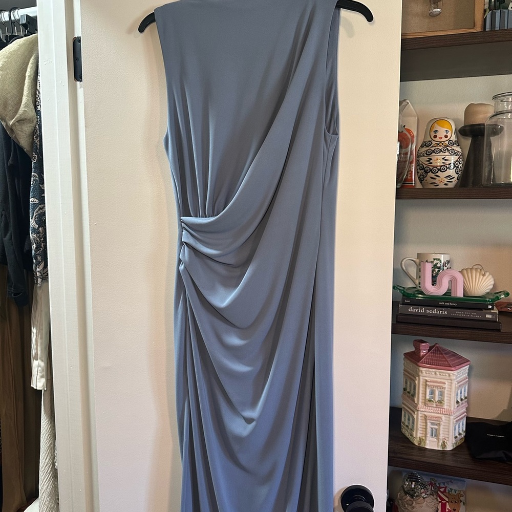 Blue Draped Dress